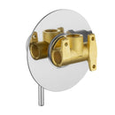 Round Brass Shower Mixer Tap Vanity Basin Tap Knurled