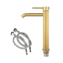 Brass Tall Round Basin Mixer Tap Bench Top Vanity