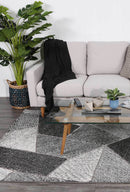 Tamarind Bloom Grey Geometric Rug