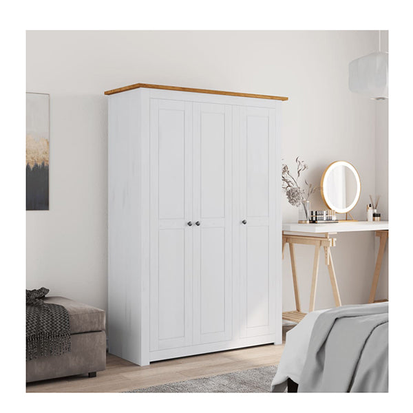 3 Door Wardrobe White Pine Panama Range