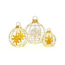 3 Pieces Pre Lit Lantern Balls With Bright Led Lights