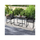 3 Pieces Outdoor Dining Set With Folding Backrest