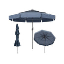 Solar Patio Umbrella With 32 Led Lights And 3 Tier Vented Top