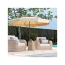 Solar Patio Umbrella With 32 Led Lights And 3 Tier Vented Top