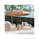 Solar Patio Umbrella With 32 Led Lights And 3 Tier Vented Top