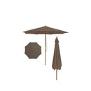 Patio Sunshade Umbrella With 8 Bamboo Ribs