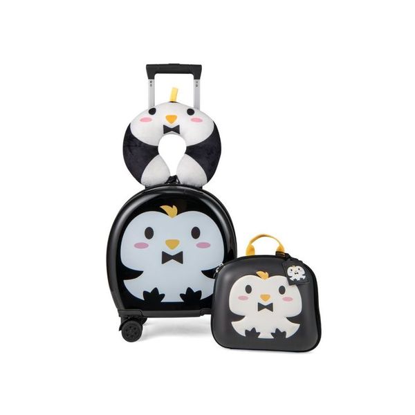 4 Piece Kids Luggage Suitcase Set With Hardside Spinner
