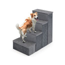 4 Step Nonslip Foldable Dog Ramp With Adjustable Steps