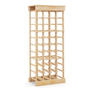 40 Bottle Wood Wine Rack With Tabletop For Cellar And Dining Room