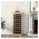 40 Bottle Wood Wine Rack With Tabletop For Cellar And Dining Room