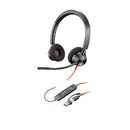 Poly Blackwire 3320 Stereo Mic Rosoft Teams Certified Usb-C H Eadset Usb-C/A Adapter