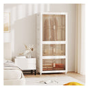 420L Storage Bins With Lid Portable Plastic Wardrobe Organizer White
