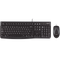 Logitech 920-002586 MK120 USB USB Keyboard and Mouse, Spill Resistant, Black
