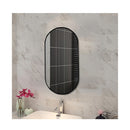 Black Frame Oval Bathroom Mirror