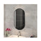Black Frame Oval Bathroom Mirror
