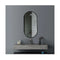 Black Frame Oval Bathroom Mirror