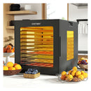 48H Timer Food Dehydrator With 10 Stainless Trays And 10 Presets Black