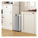 48L Automatic Trash Can With Lid Slim Rectangular Trash Bin Silver