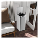 48L Automatic Trash Can With Lid Slim Rectangular Trash Bin Silver