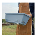 49.5cm Blue Rectangular Planter Vegetable Herb Flower Outdoor Plastic Box with Holder Balcony Garden Decor Set of 3
