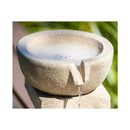 4 Bowl Solar Powered Water Feature Fountain With Led Light Sand Colour