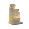 4 Bowl Solar Powered Water Feature Fountain With Led Light Sand Colour
