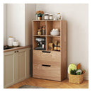 4 Cube Bookcase With 2 Drawers 130Cm 5Tier Tall Freestanding Bookshelf