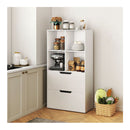 4 Cube Bookcase With 2 Drawers 130Cm 5Tier Tall Freestanding Bookshelf