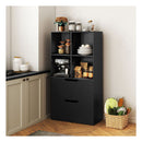 4 Cube Bookcase With 2 Drawers 130Cm 5Tier Tall Freestanding Bookshelf