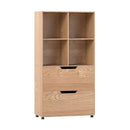 4 Cube Bookcase With 2 Drawers 130Cm 5Tier Tall Freestanding Bookshelf