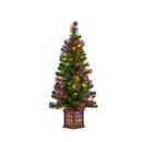 4Ft Glittery Gold Pine Christmas Tree Led Lights Xmas Decor