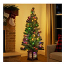 4Ft Glittery Gold Pine Christmas Tree Led Lights Xmas Decor