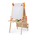 4 In 1 Adjustable Kids Art Easel With Double Sided Blackboard