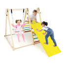 4 In 1 Indoor Jungle Gym Playground With Baby Swing Resting Platform