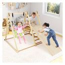 4 In 1 Indoor Jungle Gym Playground With Baby Swing Resting Platform