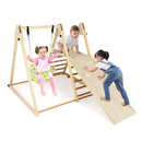 4 In 1 Indoor Jungle Gym Playground With Baby Swing Resting Platform