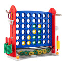 4 In 1 Jumbo Yard Game Set With Basketball Hoop Ring Toss Golf Red
