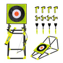4 In 1 Throwing Target Set With Bristle Target And 4 Throwing Axes