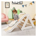 4In1 Toddler Climbing Toys With 3 Sided Triangle Climber White Natural