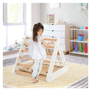 4In1 Toddler Climbing Toys With 3 Sided Triangle Climber White Natural