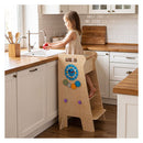 4 In 1 Toddler Tower With Chalkboard Slide Montessori Games