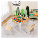 4 In 1 Wooden Kids Activity Table And Chair Set For Drawing White