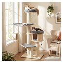 4 Layer Cat Activity Center With Sisal Scratching Posts For Cats Grey
