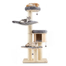 4 Layer Cat Activity Center With Sisal Scratching Posts For Cats Grey