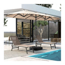 4 M Double Sided Patio Umbrella With Crank Handle Umbrella Base