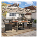 4 M Double Sided Patio Umbrella With Crank Handle Umbrella Base