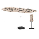 4 M Double Sided Patio Umbrella With Crank Handle Umbrella Base