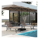 4 M Double Sided Patio Umbrella With Crank Handle Umbrella Base