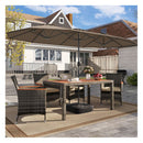 4 M Double Sided Patio Umbrella With Crank Handle Umbrella Base