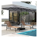 4 M Double Sided Patio Umbrella With Crank Handle Umbrella Base